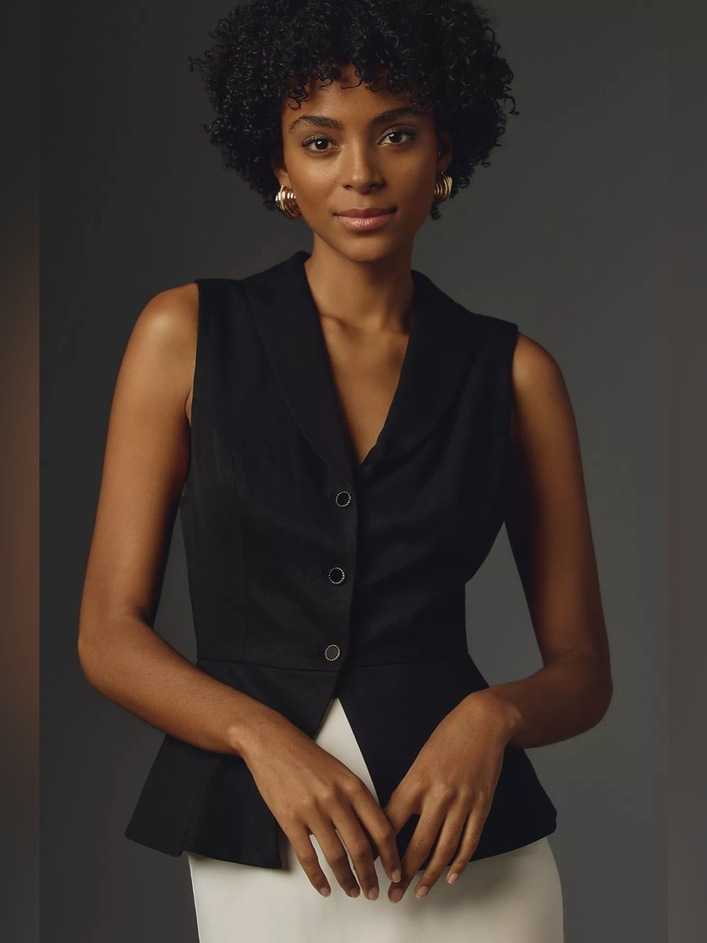 Reformation Oakley Vest in Black, Size 6